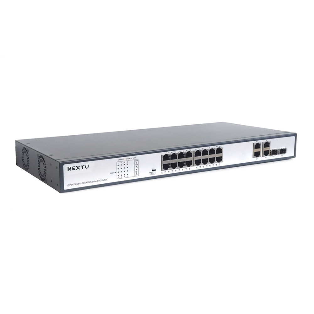 이지넷 CCTV 부자재 기가 8포트 250W POE 스위치 허브 NEXT-POE3018SFP-250