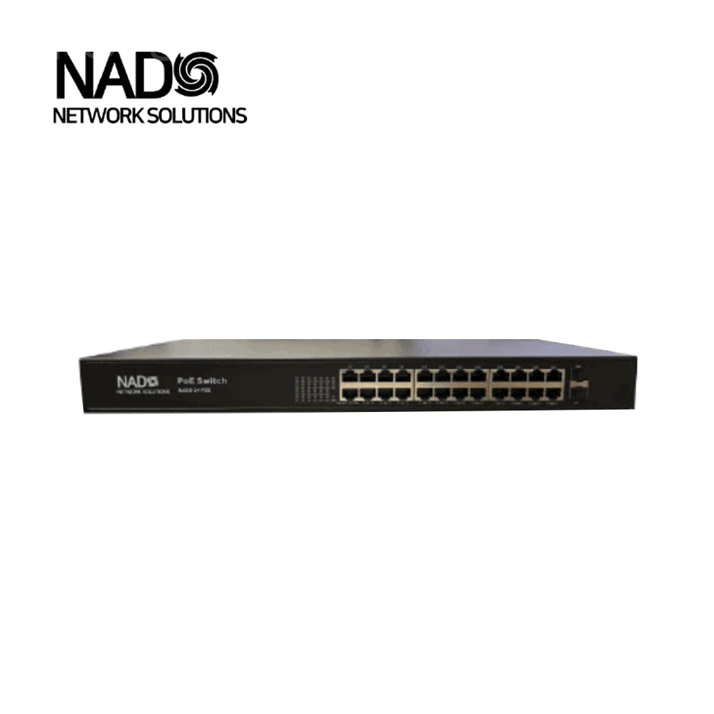 나도네트웍스 기가 POE 24포트 + SFP 2포트 스위치 허브 NADO-24-POE