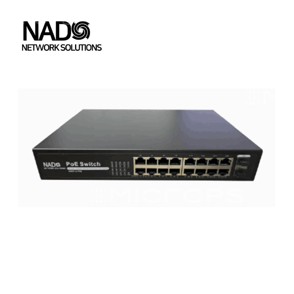 나도네트웍스 기가 POE 16포트 + UP 2포트 스위치 허브 NADO-16-POE