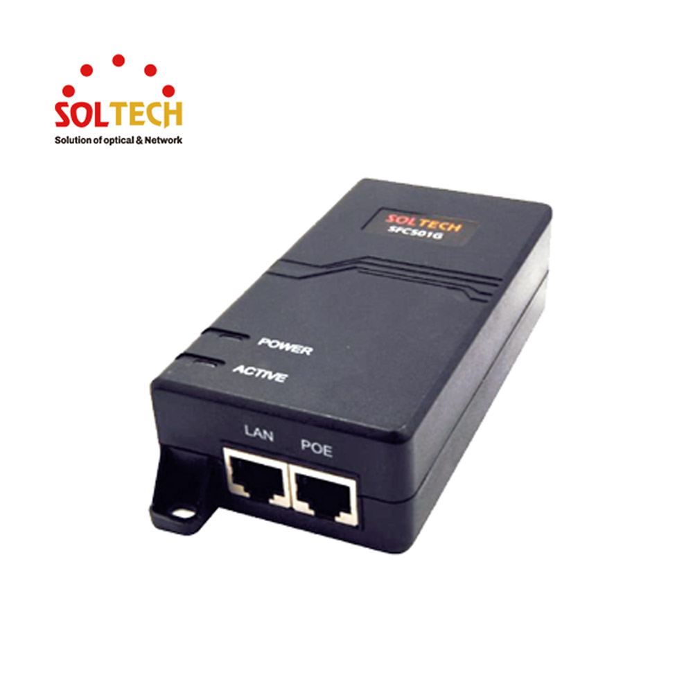 솔텍 1G 1포트 60W LAN POE 인젝터 SFC501G