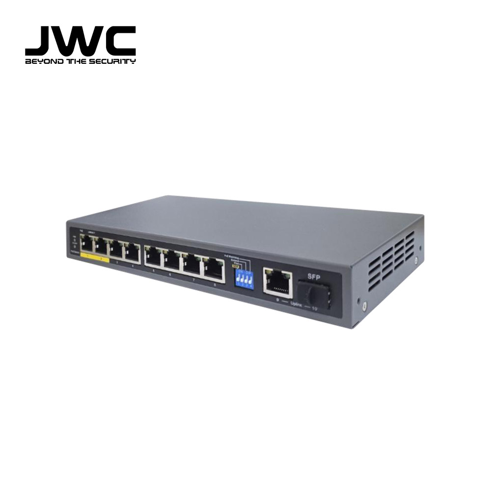 JWC 1G POE 8포트 + TP/SFP 2포트 120W 스위치허브 JWC-G0811P-120W
