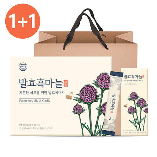 1+1 발효 흑마늘 스틱 10g 30포 선물세트 가정의달 행사
