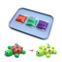 열변색 실리콘 점토 3종(각20g)+찰흙판 세트