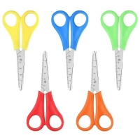 컬러 눈금 자 가위(5개)