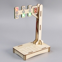 나무 교통 신호등 조립키트