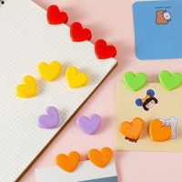 컬러 하트 집게(10P)