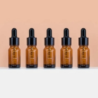 눈금있는 10ml 갈색 유리 스포이트병(5개)