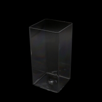 (크림)투명한 사각 통 (10x10x20cm)-지층실험용