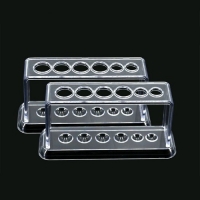 이중 홀 투명 시험관대(6구)