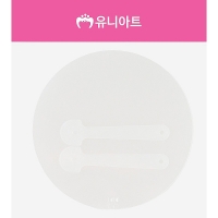 2000 손잡이투명부채 원형(2개입)