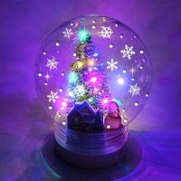 정전기 눈송이와 반짝반짝 LED트리 스노우볼
