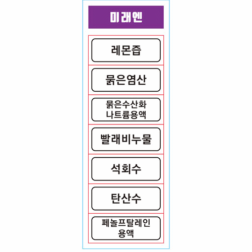 (미래엔)산과 염기 여러가지용액스티커(2종-10매입)