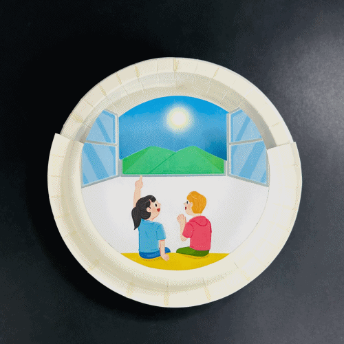 (미래엔)낮과밤의하늘모습만들기(시계만들기)(1인용)(교과서도안필요)