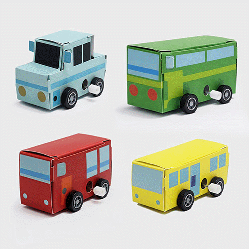 (아이스크림)태엽자동차4대(조립형)