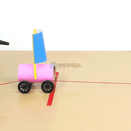 SA 바람으로 움직이는 장난감 자동차(휴지심)(5인 세트)