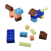 작은 블록(7조각) - 동물 모양을 만들 수 있는 블록