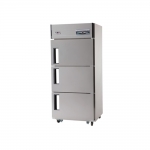 유니크대성 / 직접냉각방식 업소용 3도어 냉동장 메탈 올스텐 디지털 UDS-30RFDR_3D
