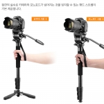 WF-3978M  비디오 캠코더 DSLR 모노포드 유압식 헤드 2IN1 미니포드 Weifeng