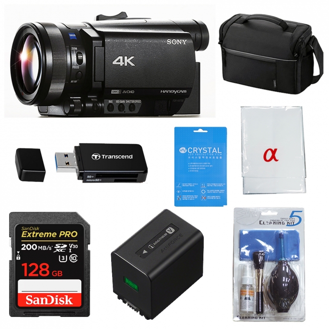 FDR-AX700 +128GB +NP-FV70A+LCS-SL20 +RDF5 +크리너+액정필름 128G FULL PKG