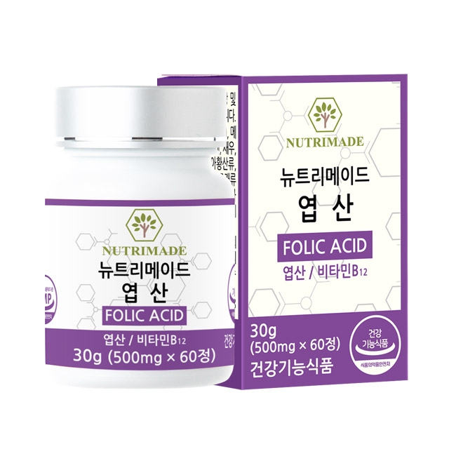 뉴트리메이드 엽산 500mg x 60정