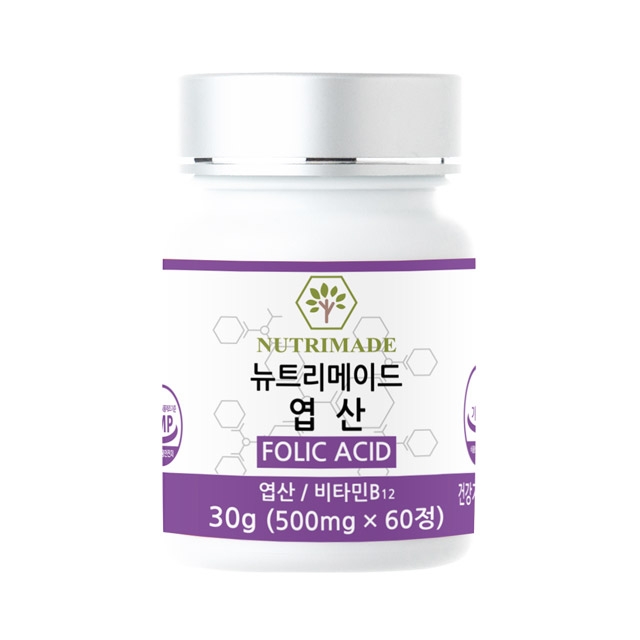 뉴트리메이드 엽산 500mg x 60정