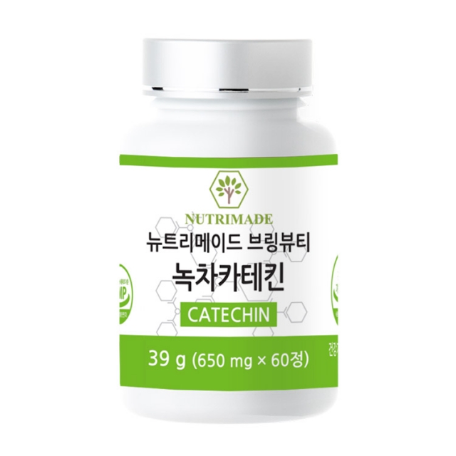 뉴트리메이드 브링뷰티 녹차카테킨 650mg x 60정