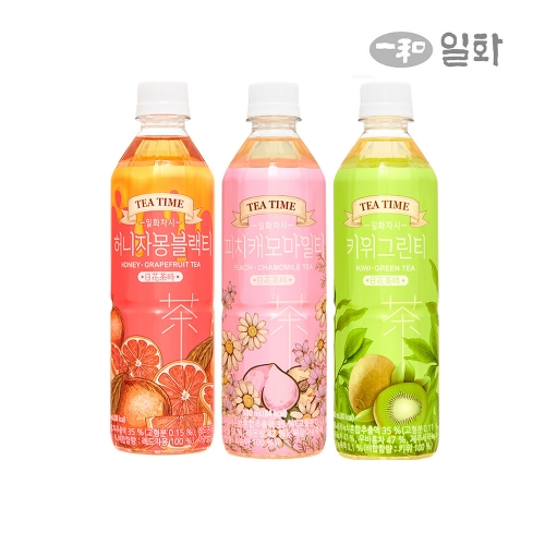 일화차시 과일블렌딩티 500ml*12pet(허니자몽블랙/피치캐모마일/키위그린티)