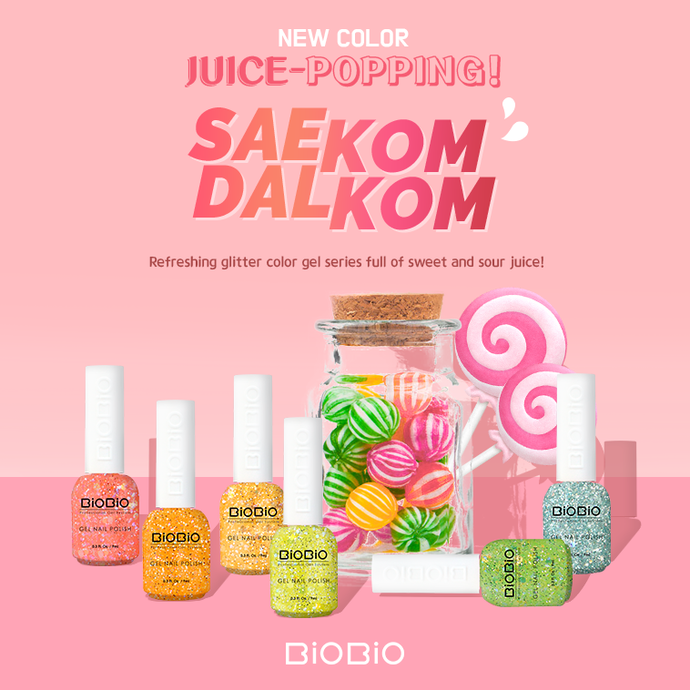 [Nail Gel Polish] Gel Polish Glitter Color Saekomdalkom Series Package_BiOBio