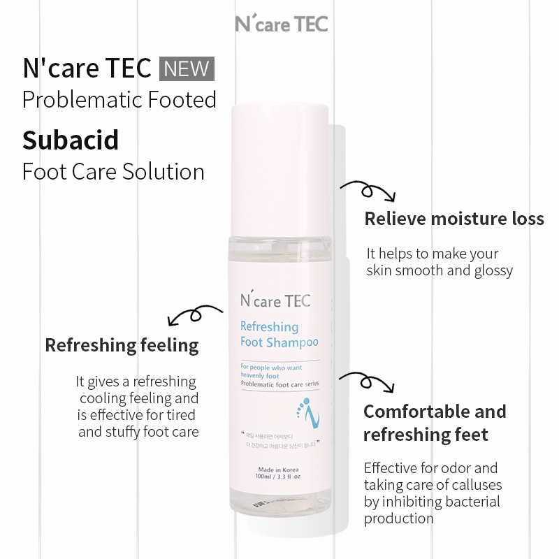 [Foot odor removal shampoo] N'careTEC Refreshing Foot Shampoo_Korea Professional Nail Brand