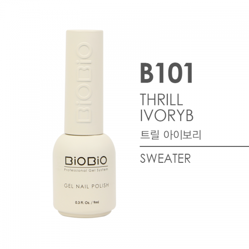 [Nail Art Supplies] Gel Polish Basic Series - B101 Thrill Ivory_BiOBio