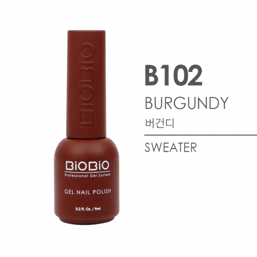 [Nail Art Supplies] Gel Polish Basic Series - B102 Burgundy_BiOBio