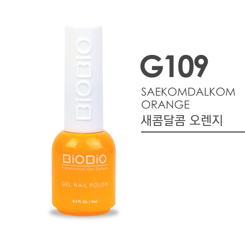 [Korean Nail Art] SAEKOMDALKOM Glitter Series - G109 ORANGE_BiOBio