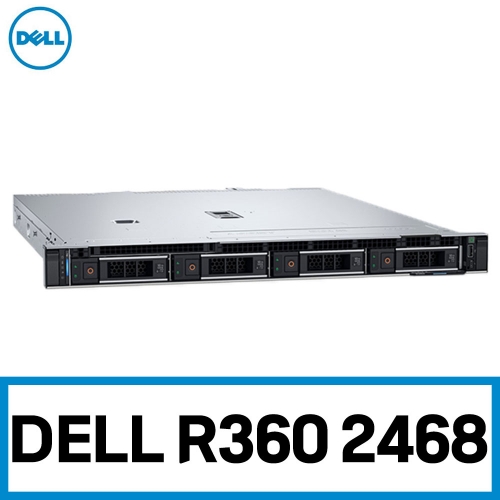 [오전 구매 시 당일 배송] 델 서버 PowerEdge R360 E-2468 [구성선택: RAM / SSD / HDD] 4LFF/H755/600Wx2/3Y