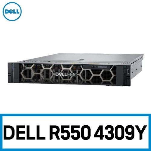 [오전 구매 시 당일 배송] 델 서버 PowerEdge R550 4309Y [구성선택: RAM / SSD / HDD] 8LFF/H755/800Wx2/3Y