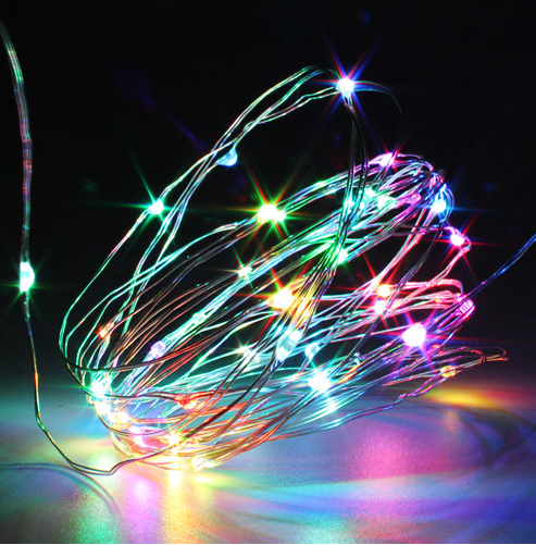 LED 큐빅 은하수 100구 RGB 컬러 자동 변환