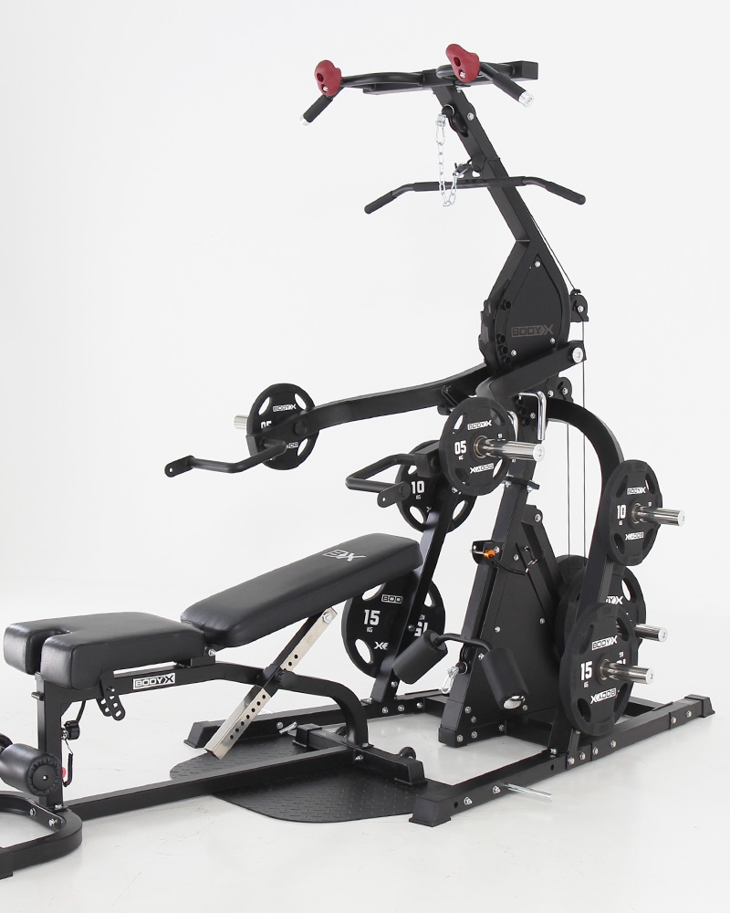 [바디엑스] [베이직] 레버리지 짐80 콤보 (몸체+벤치+레그리프트+암컬랙)