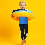 아동수영복래쉬가드 상하세트 심플빅로고 블루