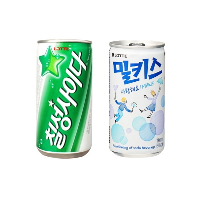 칠성소캔 사이다 12캔+밀키스 18캔