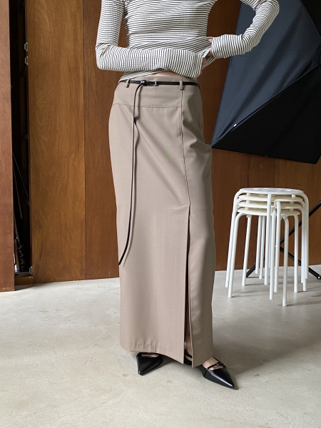 maxi-long skirt(beige)