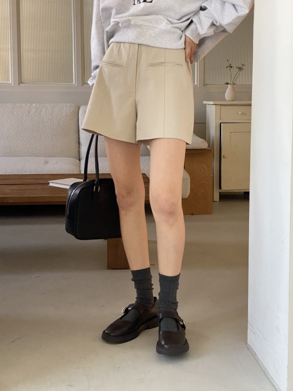 half slit pants(beige)