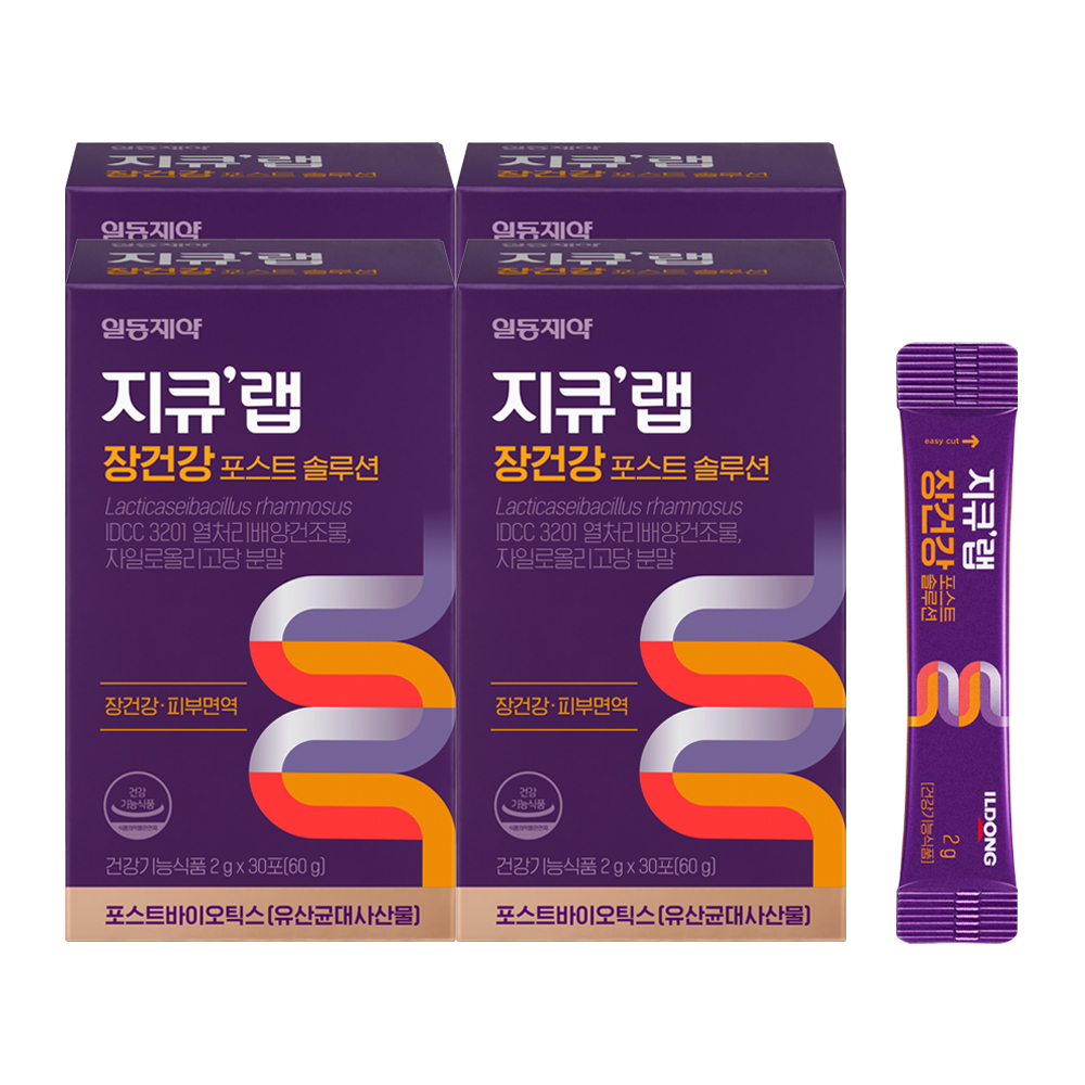 일동제약 지큐랩 장건강 포스트 솔루션(30일분) 3박스 + 1박스 추가증정