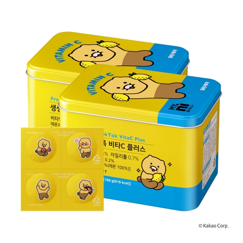 마이니 생생톡톡 비타C플러스 100정 (틴케이스) 2개