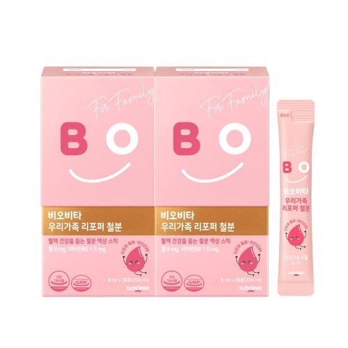 비오비타 우리가족 리포퍼 철분 오렌지맛 28포 2박스