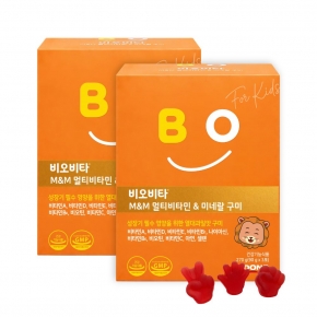 비오비타 M&M 멀티비타민&미네랄구미 열대과일맛 3포 2박스