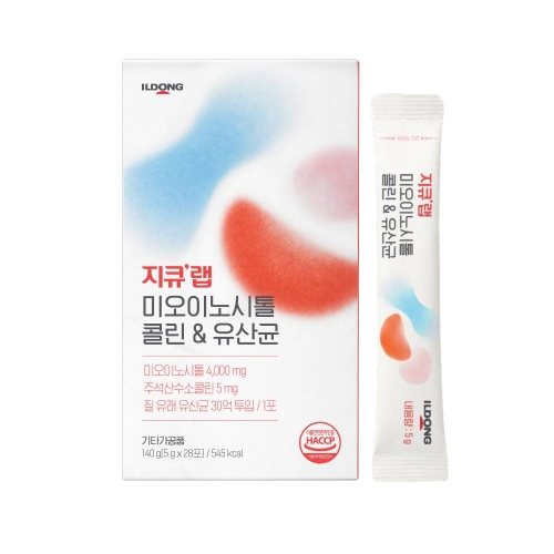 지큐랩 미오이노시톨 콜린&유산균 자두맛 28포