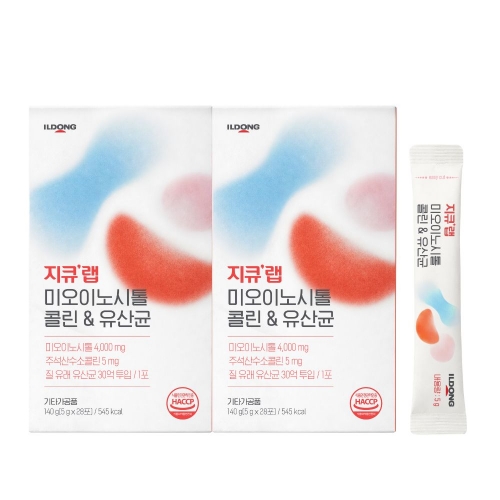 지큐랩 미오이노시톨 콜린&유산균 자두맛 28포 2박스