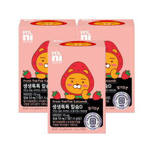 마이니 생생톡톡 칼슘D 딸기우유맛 108정 3박스