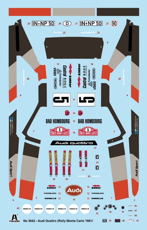 [IT3642S] ITALERI 1/24 AUDI QUATTRO RALLY