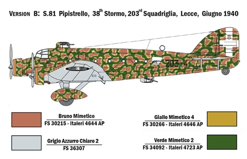 [IT1388S] ITALERI 1/72 SM81 Pipistrello