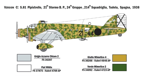 [IT1388S] ITALERI 1/72 SM81 Pipistrello